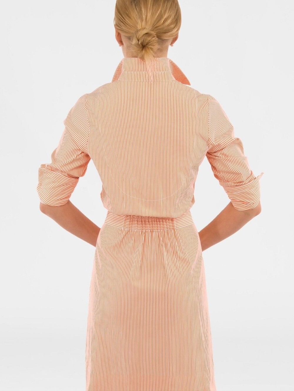 Gretchen Scott Wash & Wear Breezy Blousen Stripe Dress Size L - Picture 3 of 7